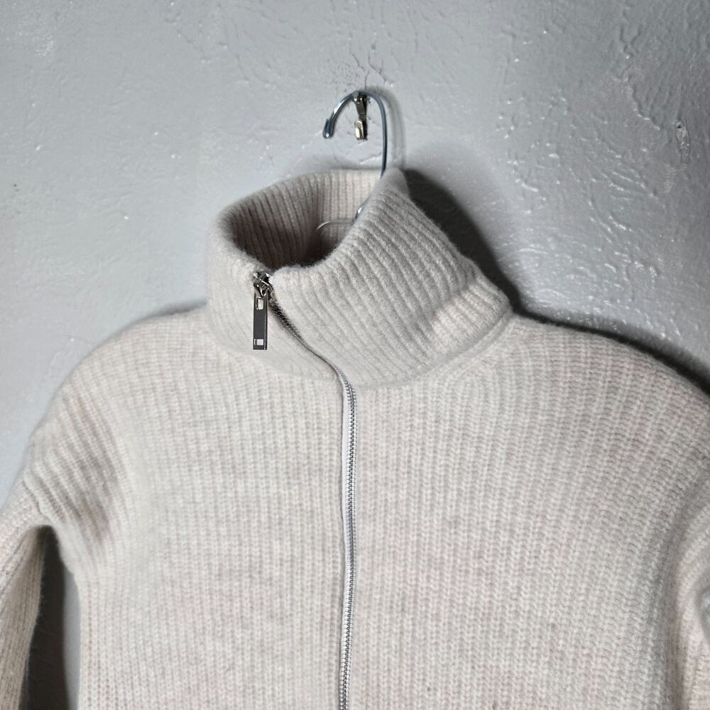 Everlane womens half zip pullover sweater luxe merino wool sz xs ivory - Picture 2 of 5